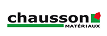 Chausson Matériaux : Solutions pour la Construction Logo Chausson Matériaux noir et vert avec un petit toit rouge, spécialiste de la construction et du bâtiment.